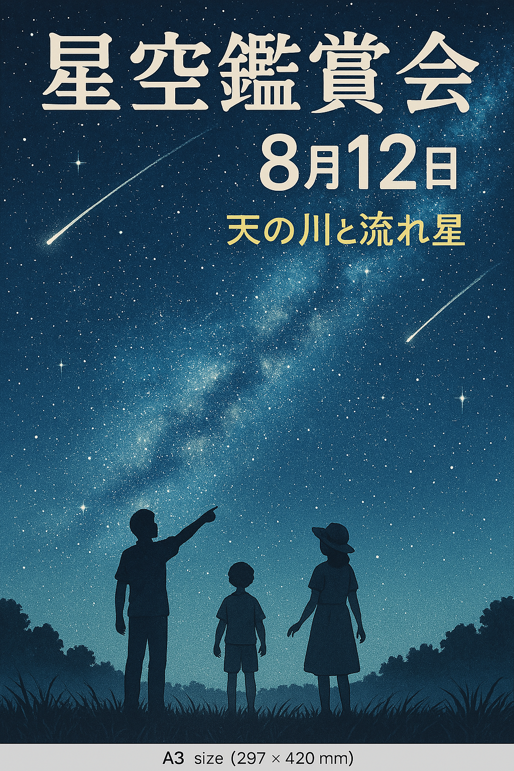 8/12の星空鑑賞会『天の川と流れ星』の会🌌💫 - 弓張平公園 月山・弓張