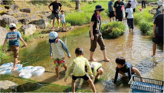 魚のつかみ取り